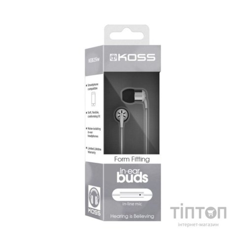 Навушники Koss KEB25iW In-Ear Mic White (189650.101)