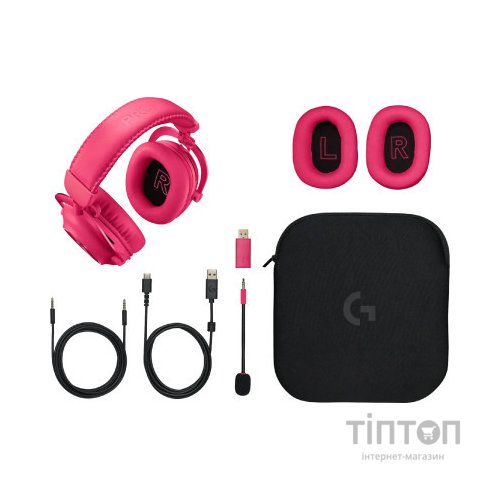 Навушники Logitech G Pro X 2 Lightspeed Wireless Magenta (981-001275)