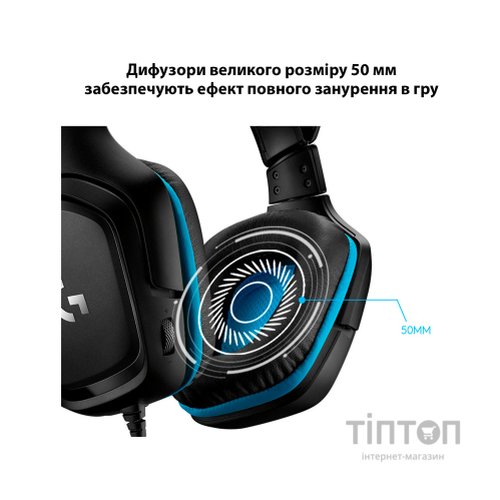 Навушники Logitech G432 7.1 Surround Sound Wired Gaming Headset (981-000770)