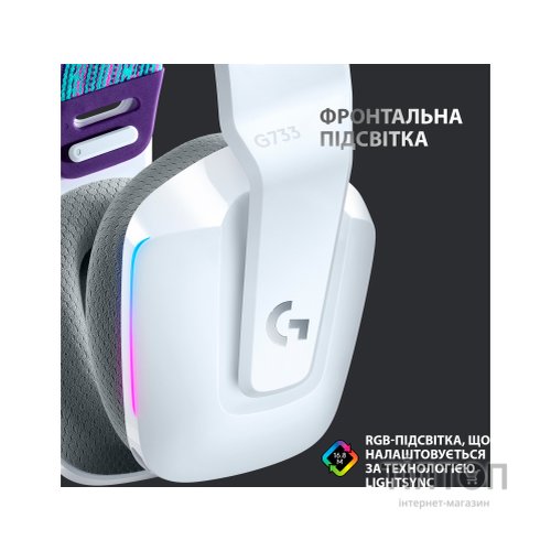 Навушники Logitech G733 Lightspeed Wireless RGB Gaming Headset White (981-000883)