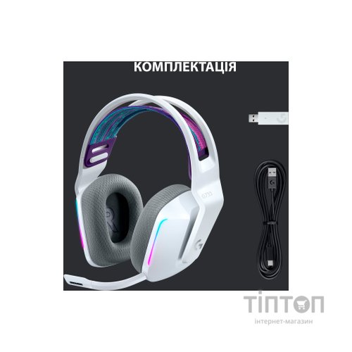 Навушники Logitech G733 Lightspeed Wireless RGB Gaming Headset White (981-000883)