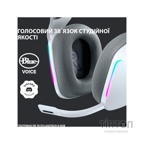 Навушники Logitech G733 Lightspeed Wireless RGB Gaming Headset White (981-000883)