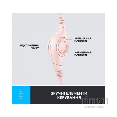 Навушники Logitech H390 USB Rose (981-001281)