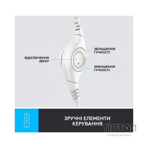 Навушники Logitech H390 USB White (981-001286)