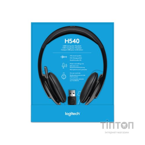 Навушники Logitech H540 USB чорний
