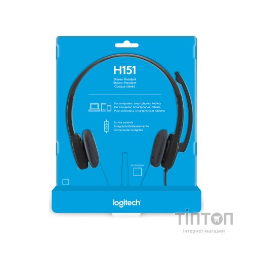 Навушники Logitech Stereo Headset H151 чорний