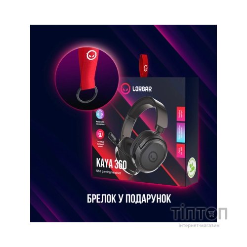 Навушники Lorgar Kaya 360 USB Black (LRG-GHS360)