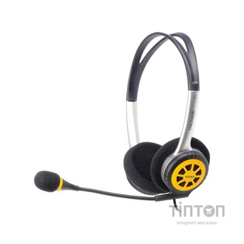 Навушники MICROLAB K250 чорний/жовтий