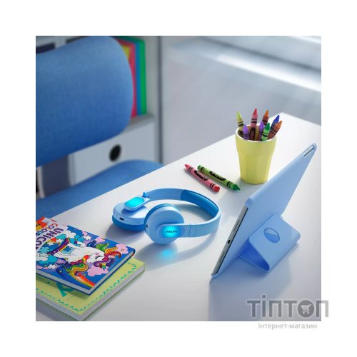 Навушники Philips Kids TAK4206 On-ear Colored light panels Wireless Blue (TAK4206BL/00)