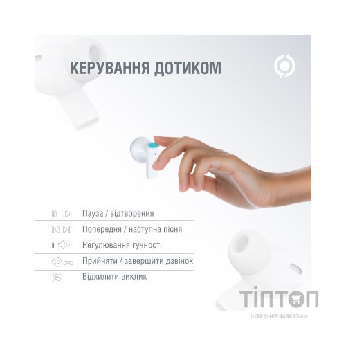 Навушники Piko TWS-HalfMoon White (1283126583391)