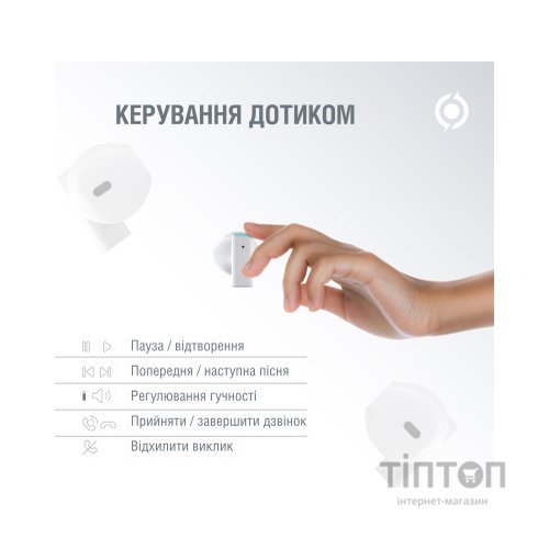 Навушники Piko TWS-MiniJack White (1283126583407)