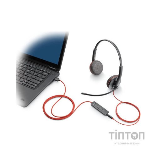 Навушники Poly Blackwire 3225 USB-A/C/+ 3.5mm (8X229AA)