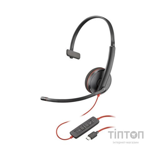 Навушники Poly BlackWire C3210 USB-C HS Mono (8X214AA)