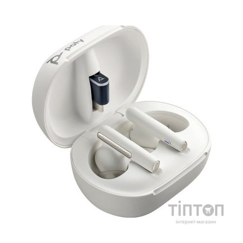Навушники Poly TWS Voyager Free 60+ Earbuds + BT700C + TSCHC White (7Y8G6AA)