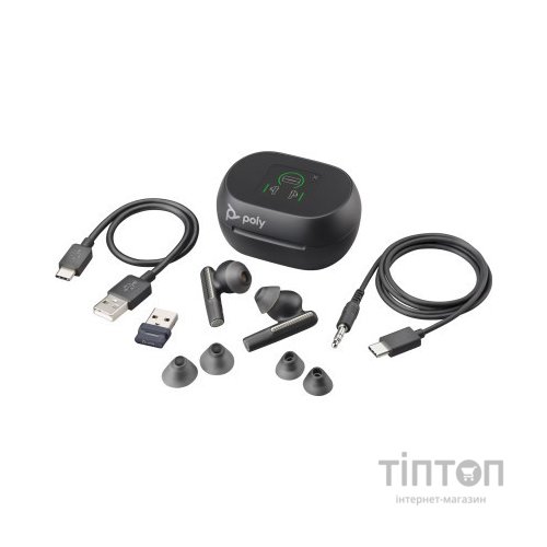 Навушники Poly Voyager Free 60+ Earbuds + BT700A + TSCHC Black (7Y8G3AA)