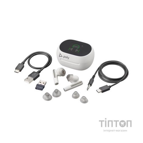 Навушники Poly Voyager Free 60+ Earbuds + BT700A + TSCHC White (7Y8G5AA)