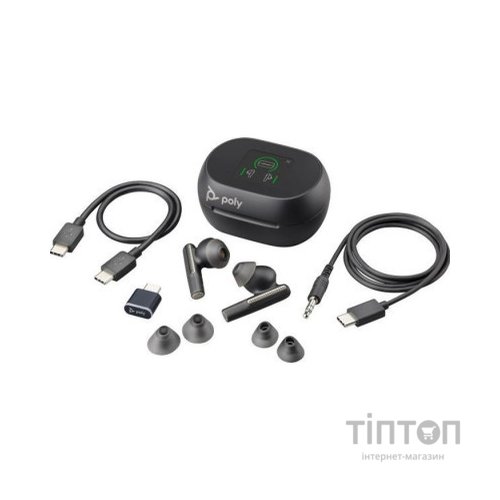 Навушники Poly Voyager Free 60+ Earbuds + BT700C + TSCHC Black (7Y8G4AA)