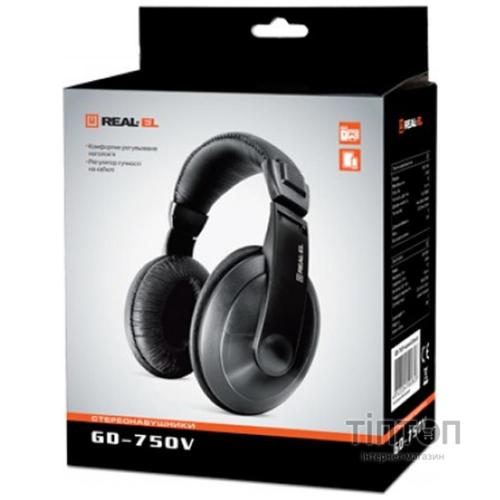 Навушники REAL-EL GD-750V чорний
