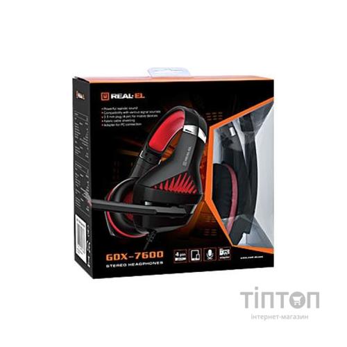 Навушники REAL-EL GDX-7600 Black-Red