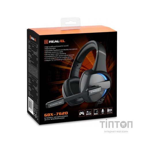 Навушники REAL-EL GDX-7620 Black