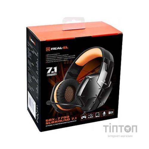 Навушники REAL-EL GDX-7700 SURROUND 7.1 black-orange