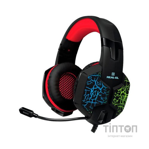 Навушники REAL-EL GDX-7750 Black-Red