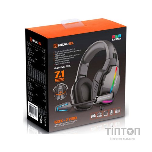 Навушники REAL-EL GDX-7780 Black