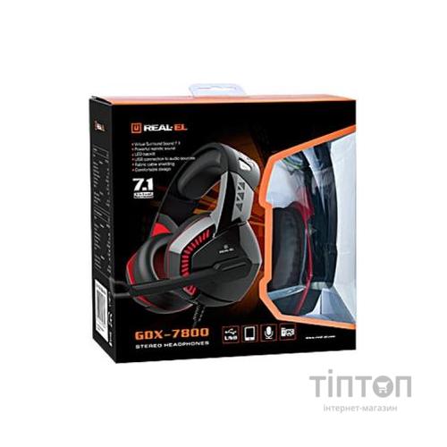 Навушники REAL-EL GDX-7800 Bblack-Red