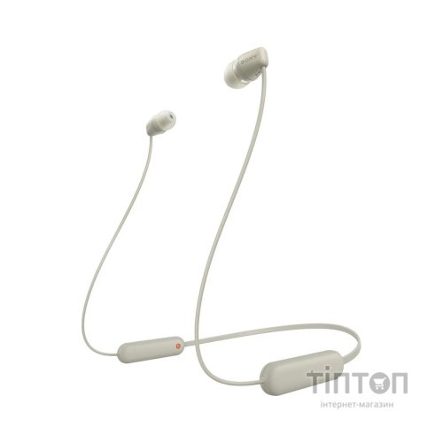 Навушники Sony WI-C100 Beige (WIC100C.CE7)