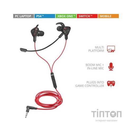 Навушники Trust_акс GXT 408 Cobra Multiplatform 3.5mm RED (23029)