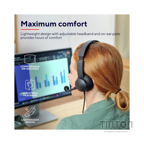 Навушники Trust Ayda PC 3.5mm Black (25087)