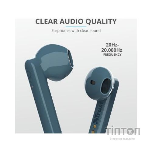Навушники Trust Primo Touch True Wireless Mic Blue (23780)