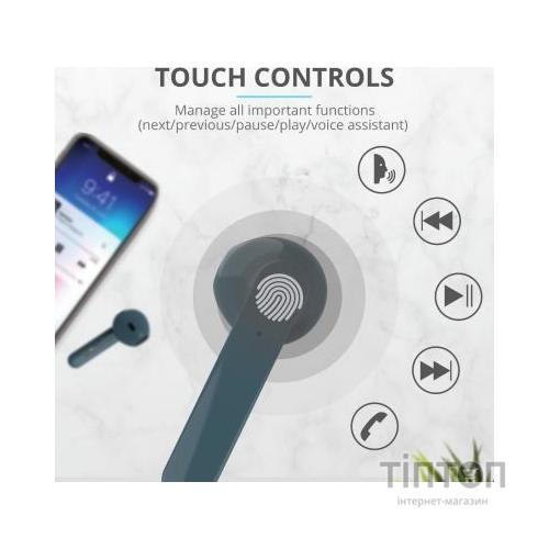 Навушники Trust Primo Touch True Wireless Mic Blue (23780)