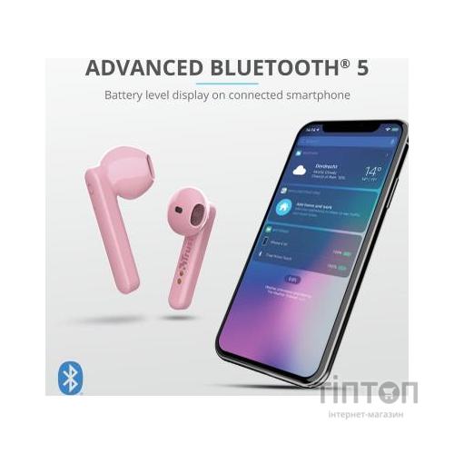 Навушники Trust Primo Touch True Wireless Mic Pink (23782)