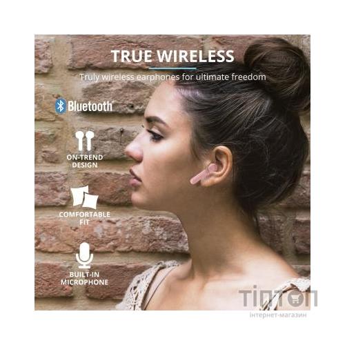 Навушники Trust Primo Touch True Wireless Mic Pink (23782)
