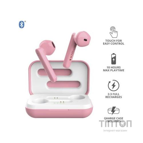 Навушники Trust Primo Touch True Wireless Mic Pink (23782)