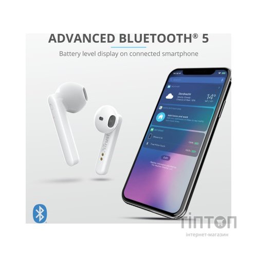 Навушники Trust Primo Touch True Wireless Mic White (23783)