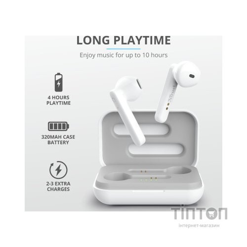 Навушники Trust Primo Touch True Wireless Mic White (23783)