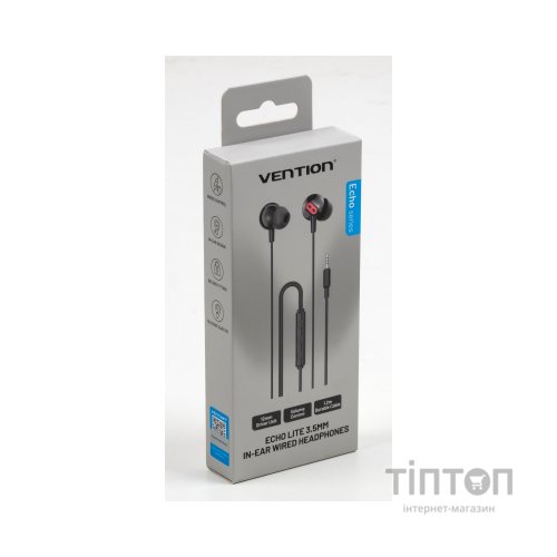 Навушники Vention Echo Lite 3.5mm In-Ear Wired Black (GBABAV)