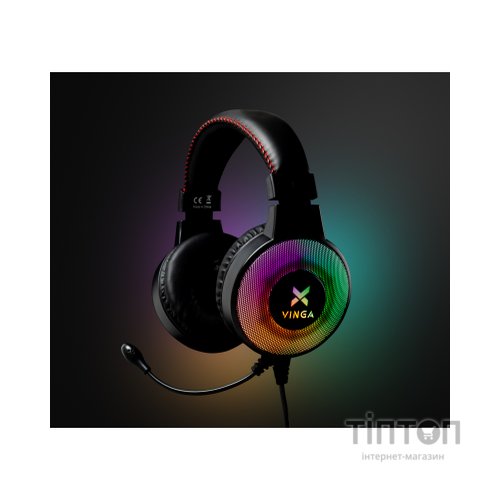 Навушники Vinga HSCU-100 Gaming LED Black (HSCU-100)