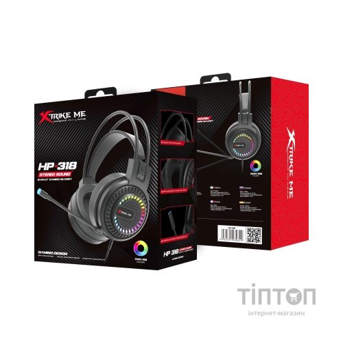 Навушники Xtrike ME HP-318 RGB Black (HP-318)