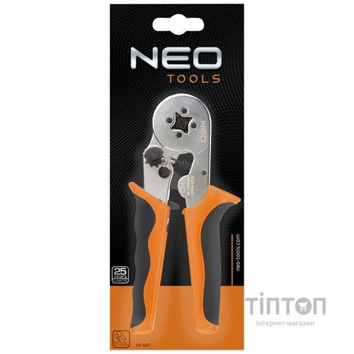 Кліщі Neo Tools для обтиску втулкових наконечників 0.25 - 6 мм2 (01-507)