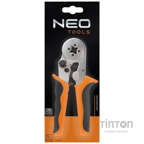 Кліщі Neo Tools для обтиску втулкових наконечників 0.25 - 6 мм2 (01-507)