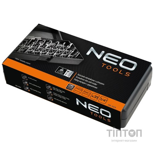 Набір біт Neo Tools 31 шт с держателем (06-103)