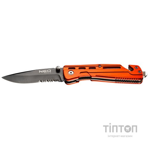 Ніж Neo Tools складаний з фiксатором, з лезом для розрiзання ременiв (63-026)