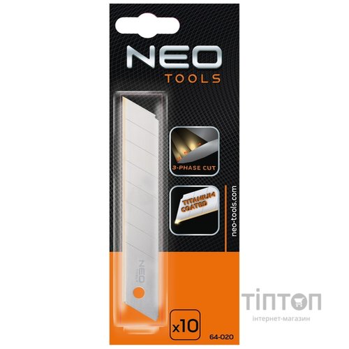 Лезо Neo Tools 18 мм, 10 шт. (64-020)