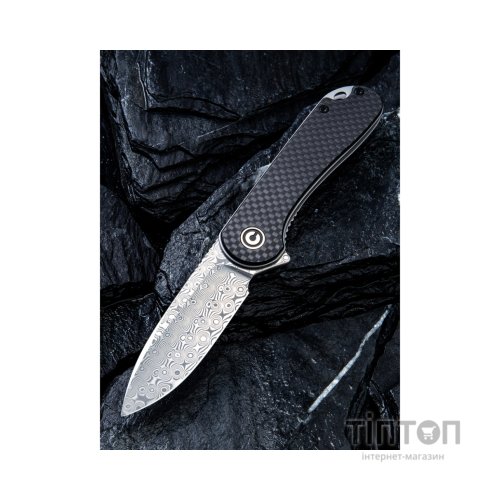 Ніж Civivi Elementum, Damascus, Carbon Fiber/G10 (C907DS)