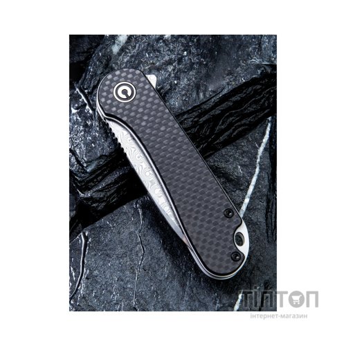 Ніж Civivi Elementum, Damascus, Carbon Fiber/G10 (C907DS)