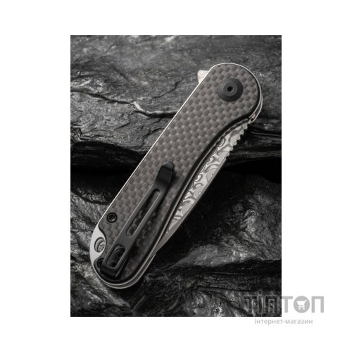 Ніж Civivi Elementum, Damascus, Carbon Fiber/G10 (C907DS)