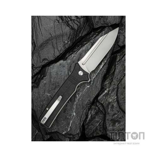 Ніж Civivi Neurohaptic, Bead Blast, чорний G10 (C23080-2)